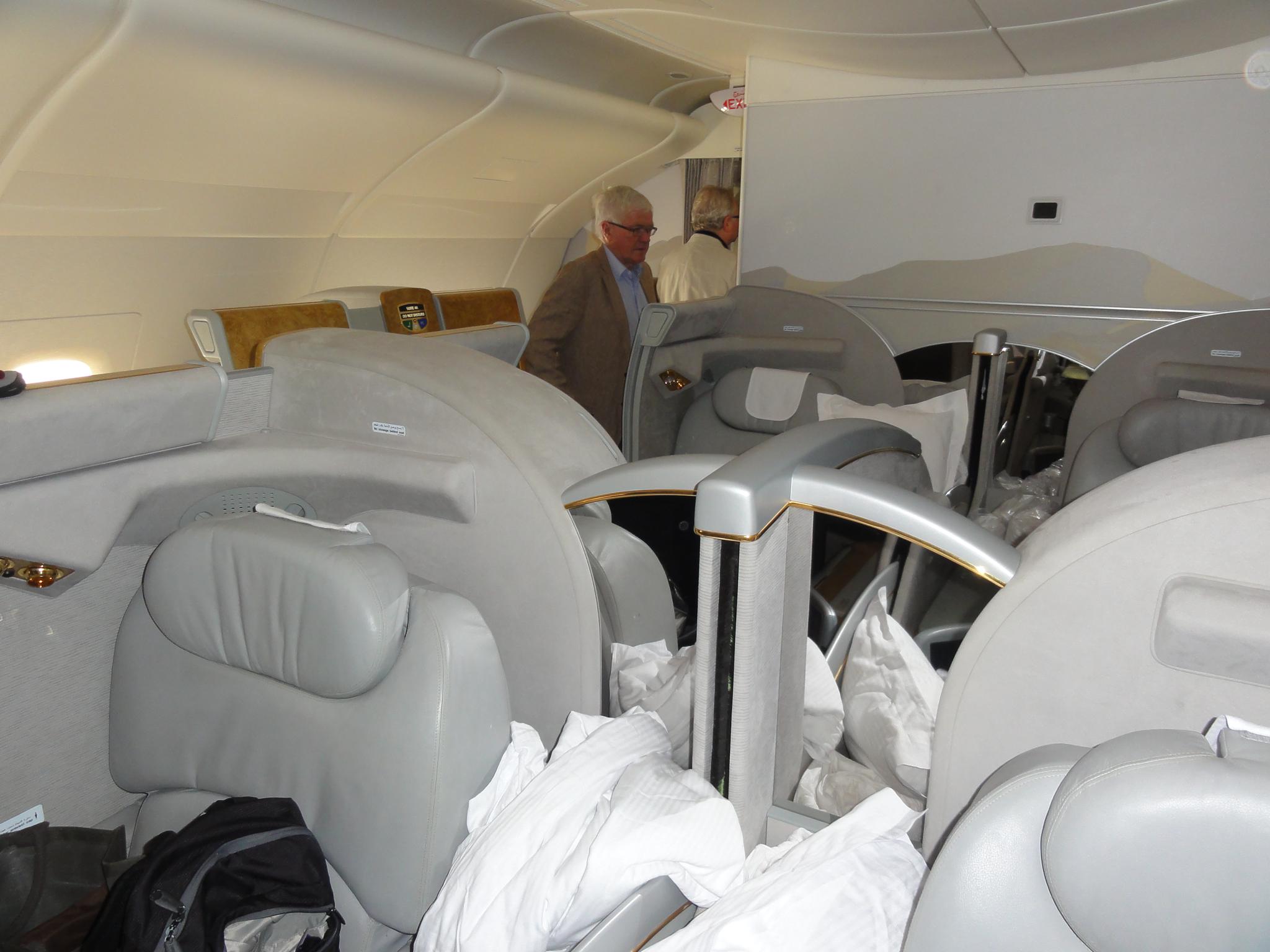 Emirates A380, First Class private Suiten