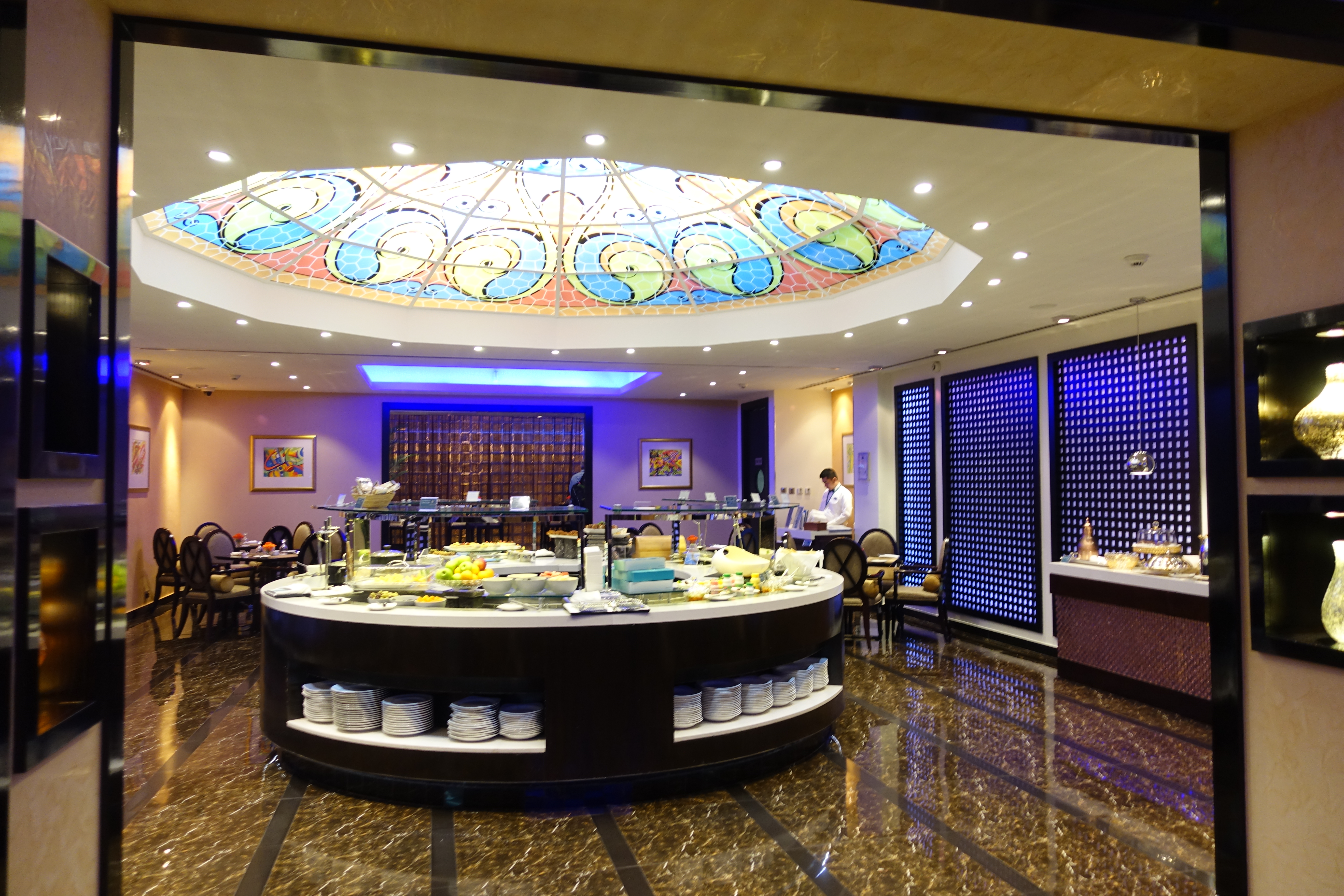 Das Buffet in der Oman Air Lounge in Muscat